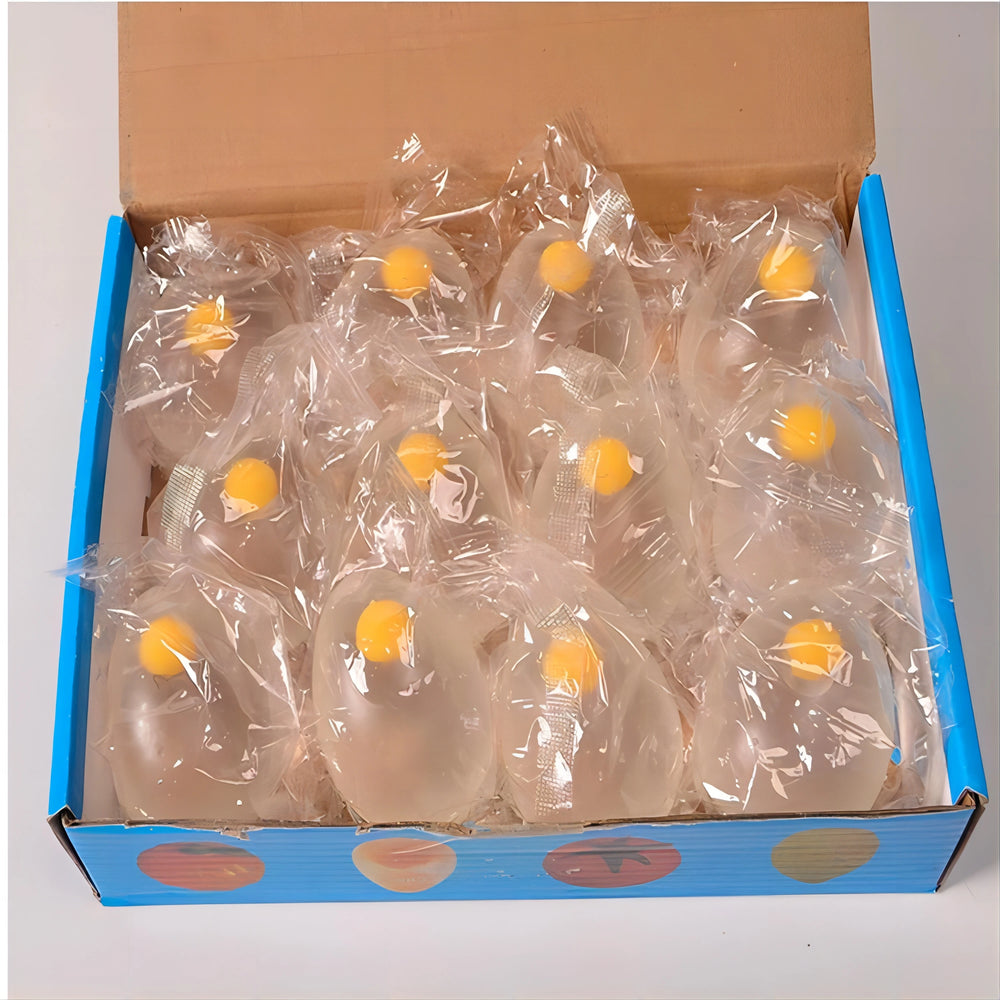 Funky Egg Splat Ball Squishy Toys | Stress Relief Squeezing Fidget Toy for Adults and alternate view