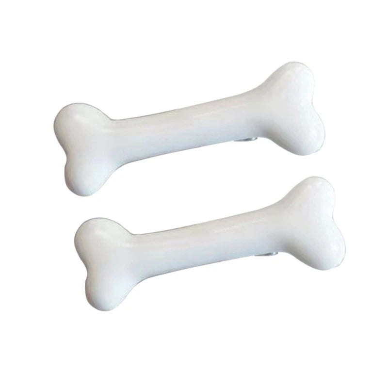Cartoon Bone Hair Clip Resin Dog Bone Hair Pins Hair Clamps Y2K Hair Accessories for alternate view