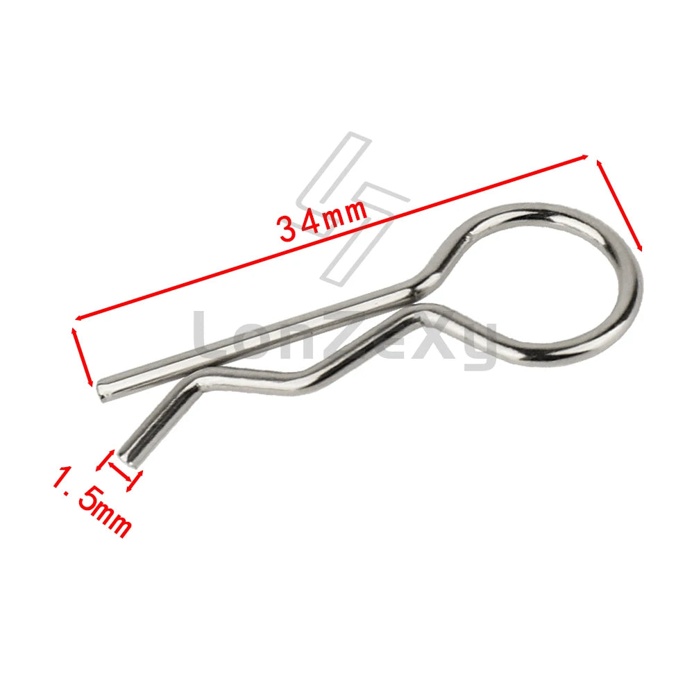 RC Car Body Shell Clip and Pin 304 Stainless Steel R Type detail view