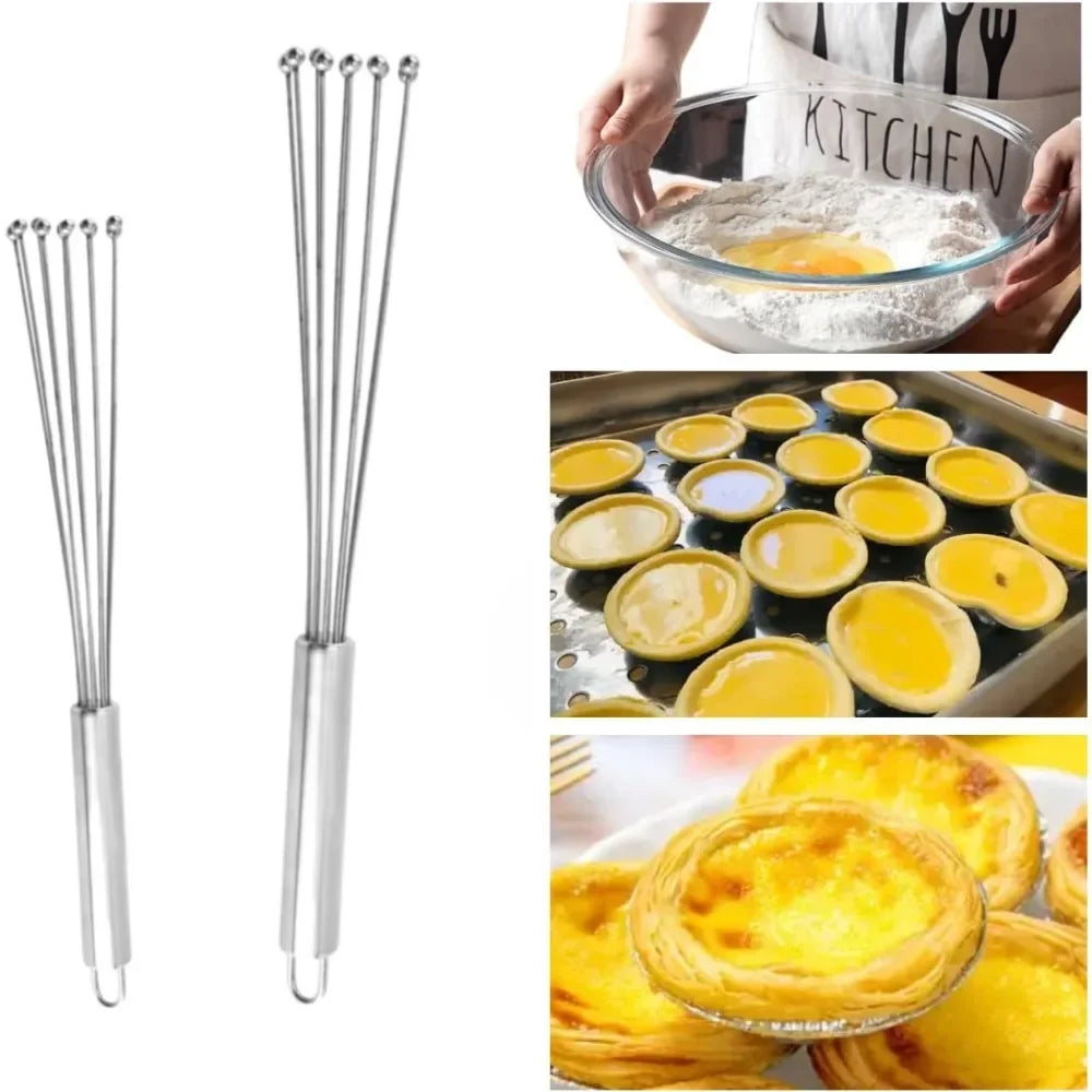 10/12 Inch Manual Egg Beater | Stainless Steel Ball Mixer for Cooking additional angle