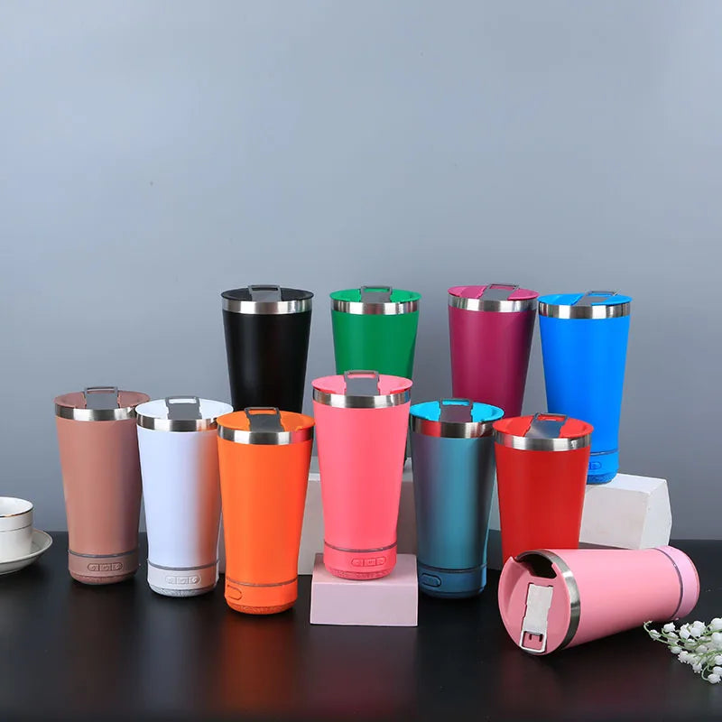 Steel Double Wall Vacuum Insulated Beer Cups 16oz Bluetooth Speaker Water Coffee Bottle Tumbler Gift