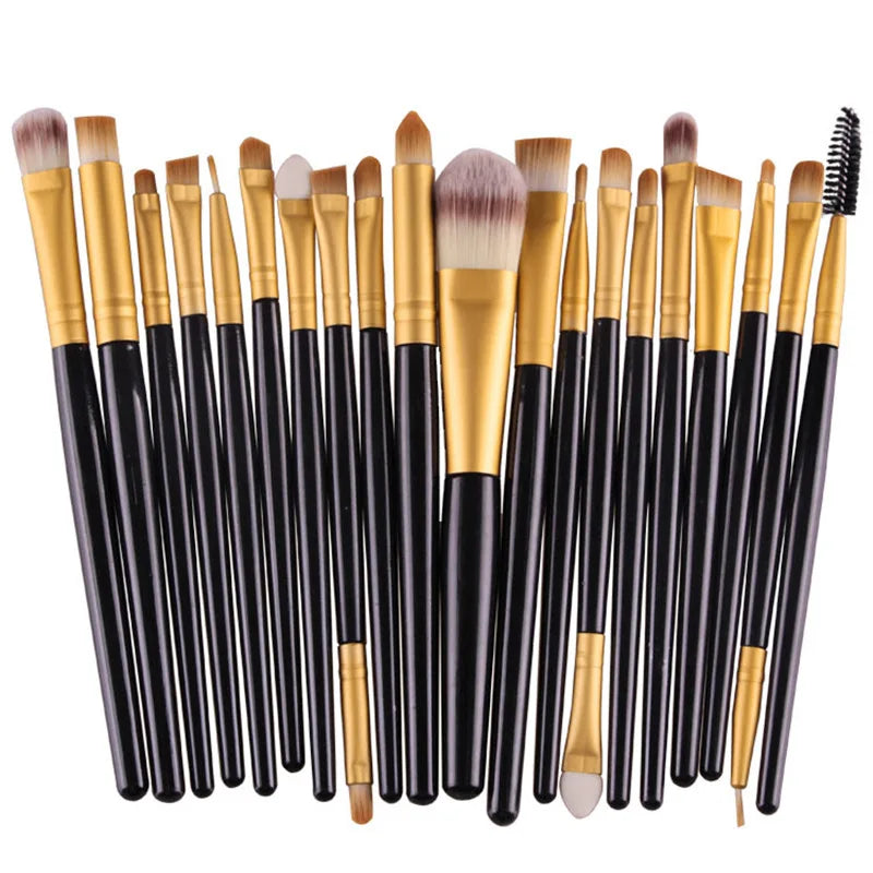 20-Piece Eye Makeup Brush Set | Complete Eye Shadow & Eyeliner Tools additional angle