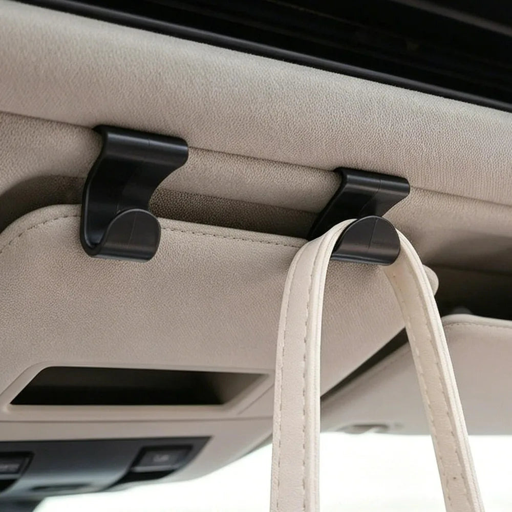 Car Glove Box Hanger Hook Black PP 4 Pack