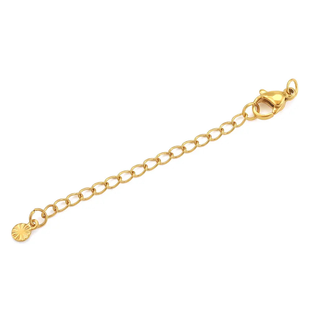 10pcs Stainless Steel Extension Extended Tail Chains With Lobster Clasps For Bracelet alternate view