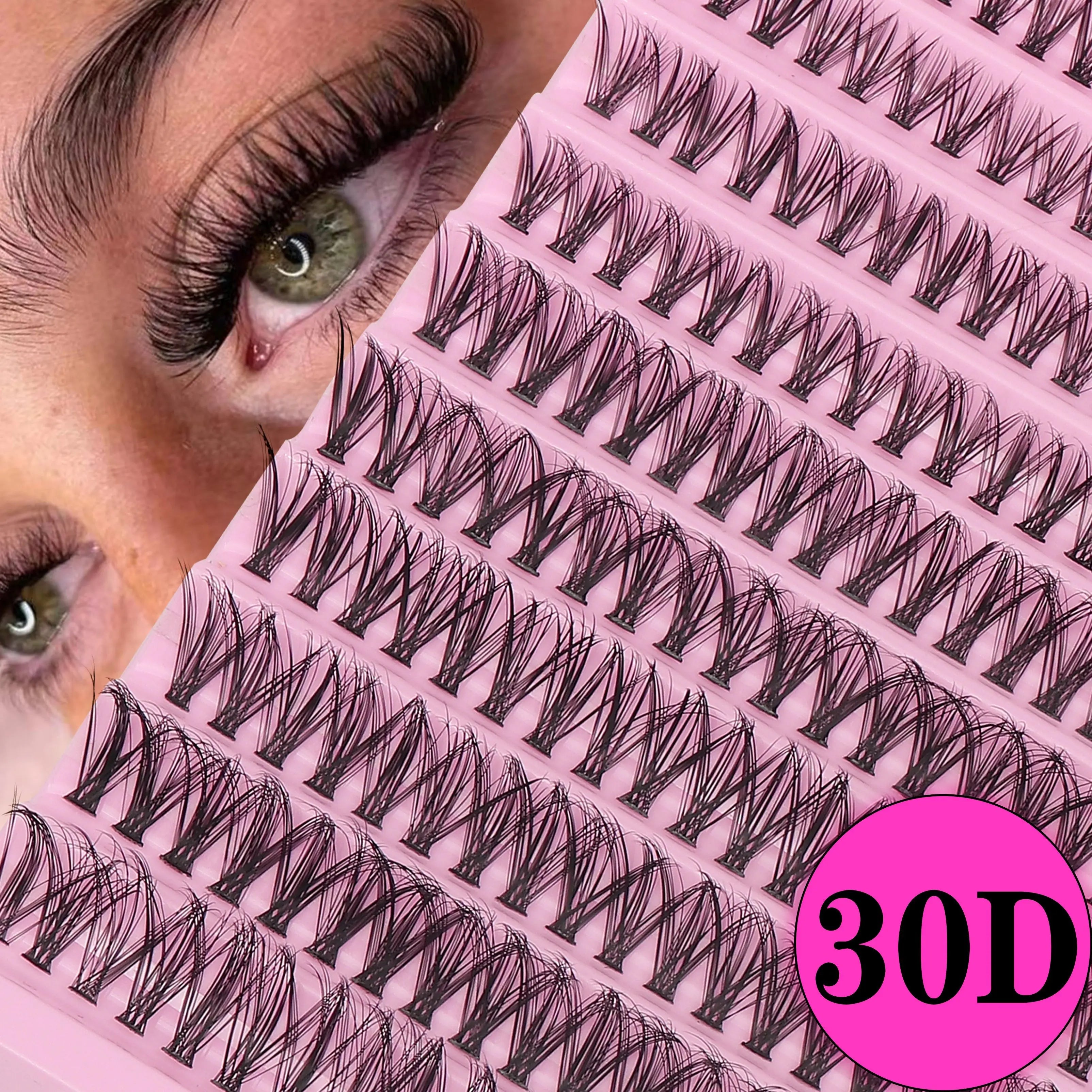 D-Curl Cluster Lashes Kit 200Pcs | DIY Natural Lash Extensions lifestyle view