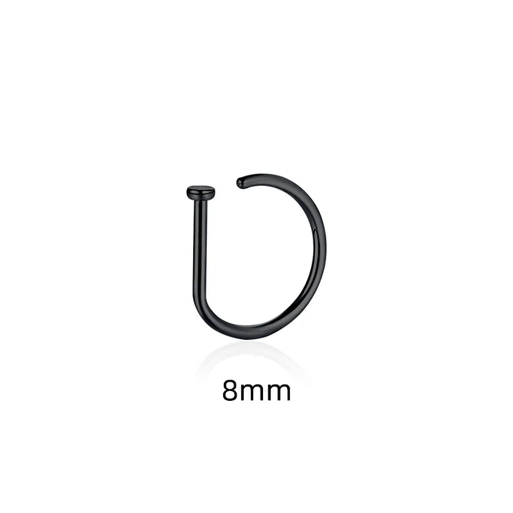 Women Men Fake Piering Nose Ring Earrings Fashion punk Non Piercing Nose Clip Stain additional angle