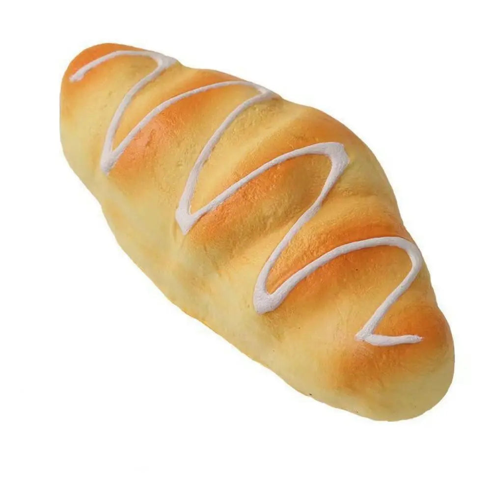 Stretch Squeezing Simulation Bread Squeeze Toy Fake Food Model Simulated Food Breakfas close-up view