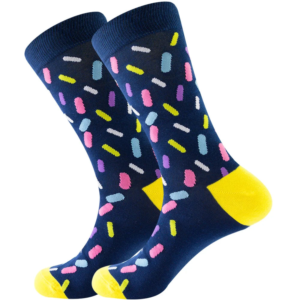 Sock Combed Cotton Funny Men's Big Size Crew Harajuku Hip Hop Thick Long Socks