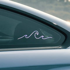 Sunset Over Ocean Scene RV Camper Decal | Beach Sunset Vinyl Sticker for Car Window Lapt detail view
