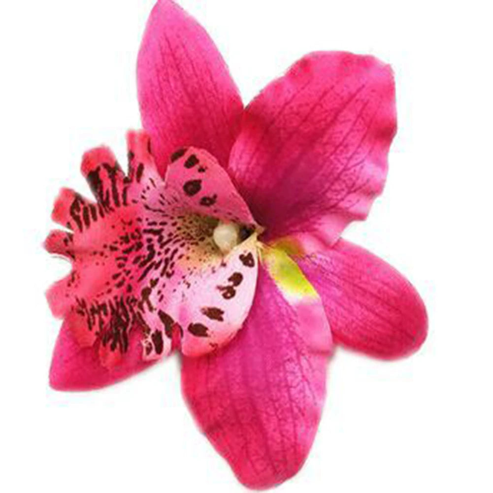 Hawaiian Thai Orchid Flowers Hair Clips Bride Flowers Hair Clips Girls Sweet Hairpins lifestyle view