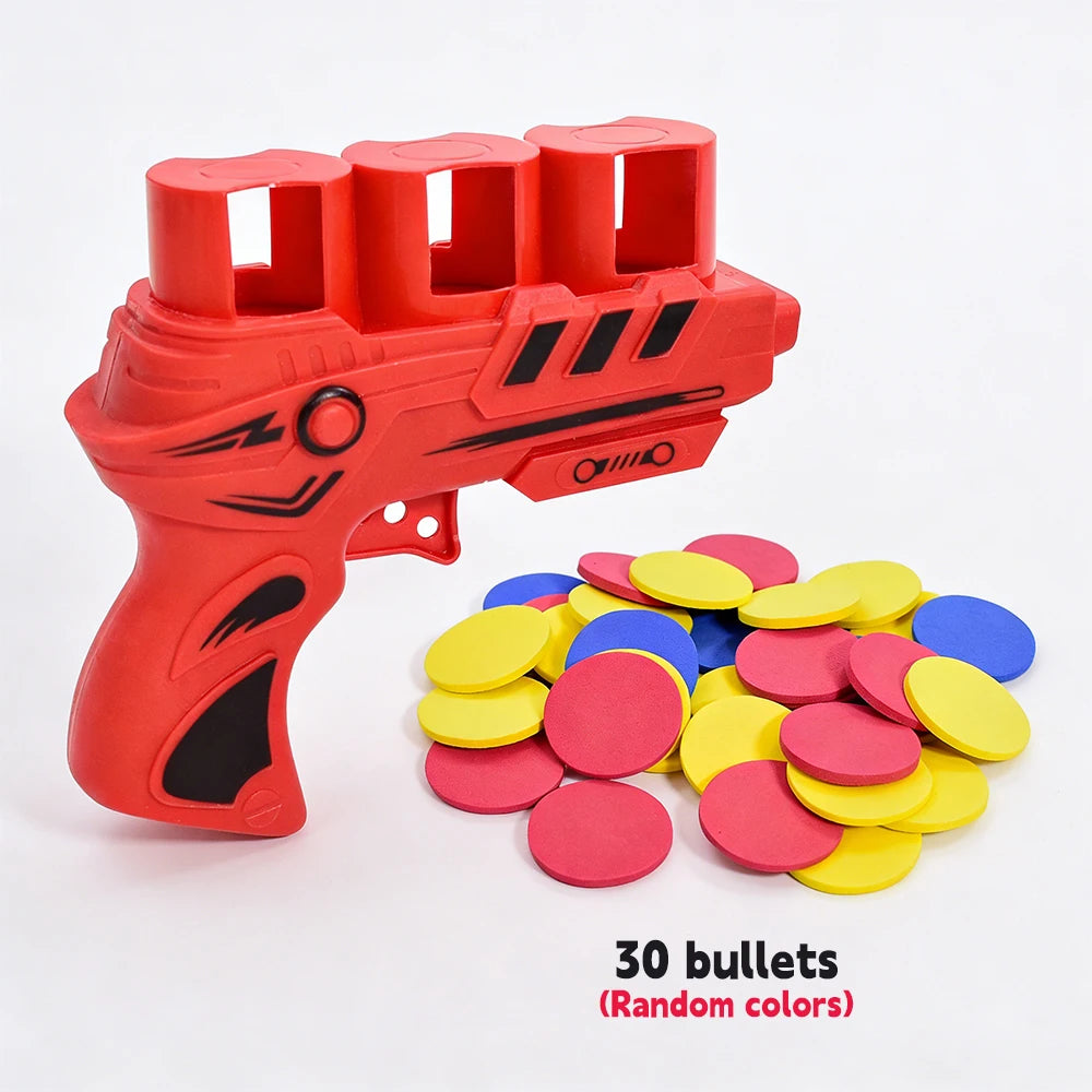 Kids Foam Disc Launcher Gun | Safe Outdoor Flying Saucer Toy detail view