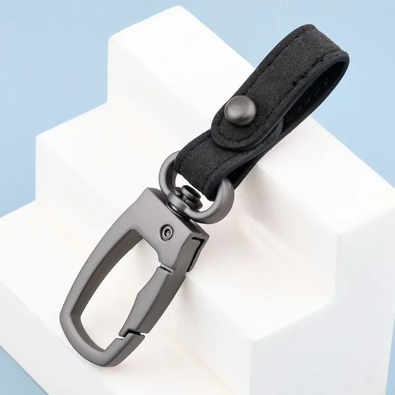 Handmade Genuine Leather Keychain | Car Key Holder and Organizer close-up view
