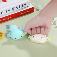 Axolotl Squeeze Ball Cute Fish Relax Cartoon Antistress Squishy Stress Relief Slow Ris close-up view