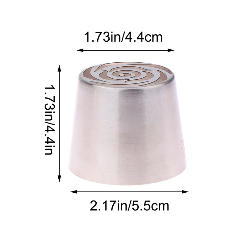 1Pc Stainless Steel Russian Piping Tips Christmas Cake Icing Frosting Nozzles For Cupc close-up view