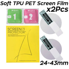 2PCS Smart Watch Screen Protector 24mm to 43mm Soft TPU Hydrogel Film Anti-Scratch Screen Film Guard Cover