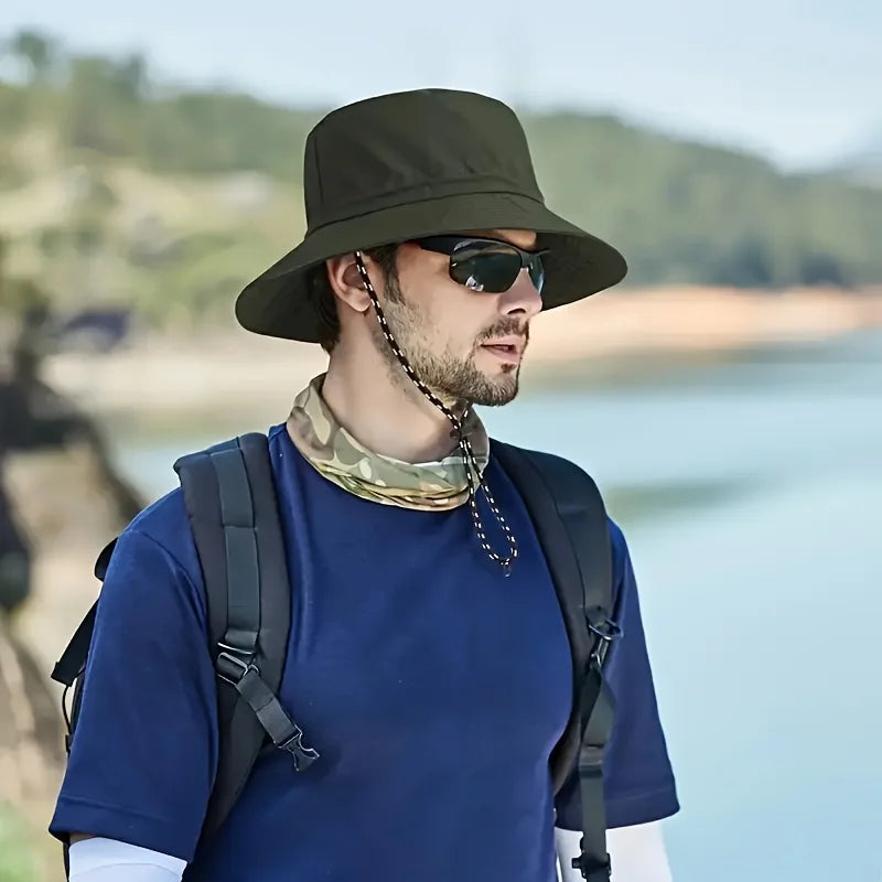 Portable Sun Protection Bucket Hat | UV-Resistant Quick-Dry Fishing Hat additional angle