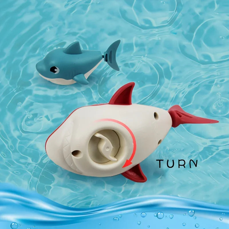 1pc Summer hot new cartoon shark baby water play toy with wind up chain, outdoor beac alternate view