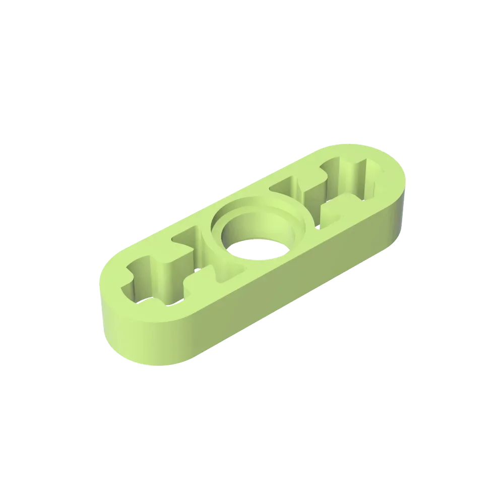 Gobricks GDS-689 Technical Liftarm Thin 1 x 3 | Building Block with Axle Holes Compatibl detail view