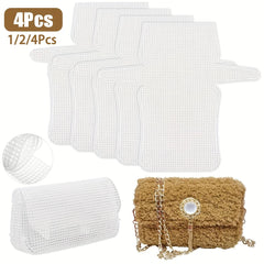 1-4Pcs Plastic Mesh Canvas Sheets Clear Plastic Mesh Sheets Blank Needlepoint Canvas Embroidery Tool