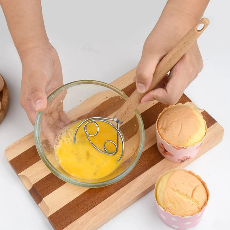 10 Inch Danish Dough Whisk | Hand Blender for Bread, Batter, and Eggs lifestyle view