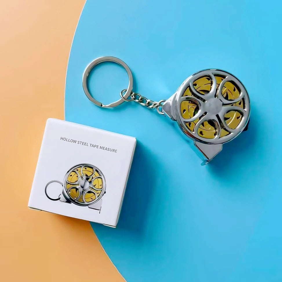 Portable Mini Tape Measure Retractable 2m Mild Steel Keychain Design Small Househol additional angle