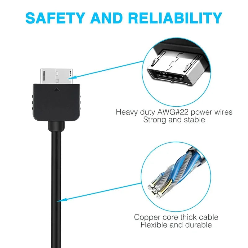 USB Data and Power Charger Cable for PS Vita 1000 | 1.2M Long Cord detail view