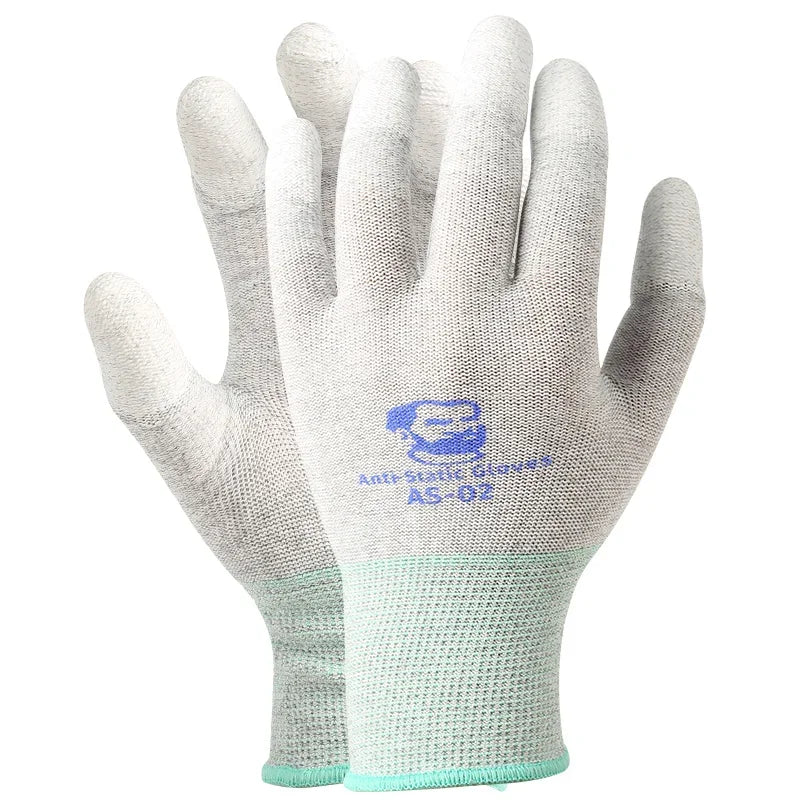 MECHANIC AS02 Anti-Static Carbon Fiber Gloves | Non-Slip Elastic Gloves for Electroni alternate view
