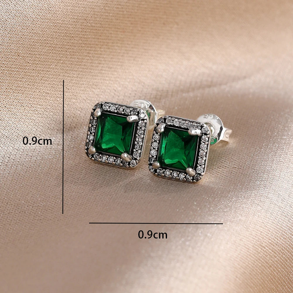 2026 New Hot Sale Blue Zircon Earrings for Women with European and American Style F additional angle