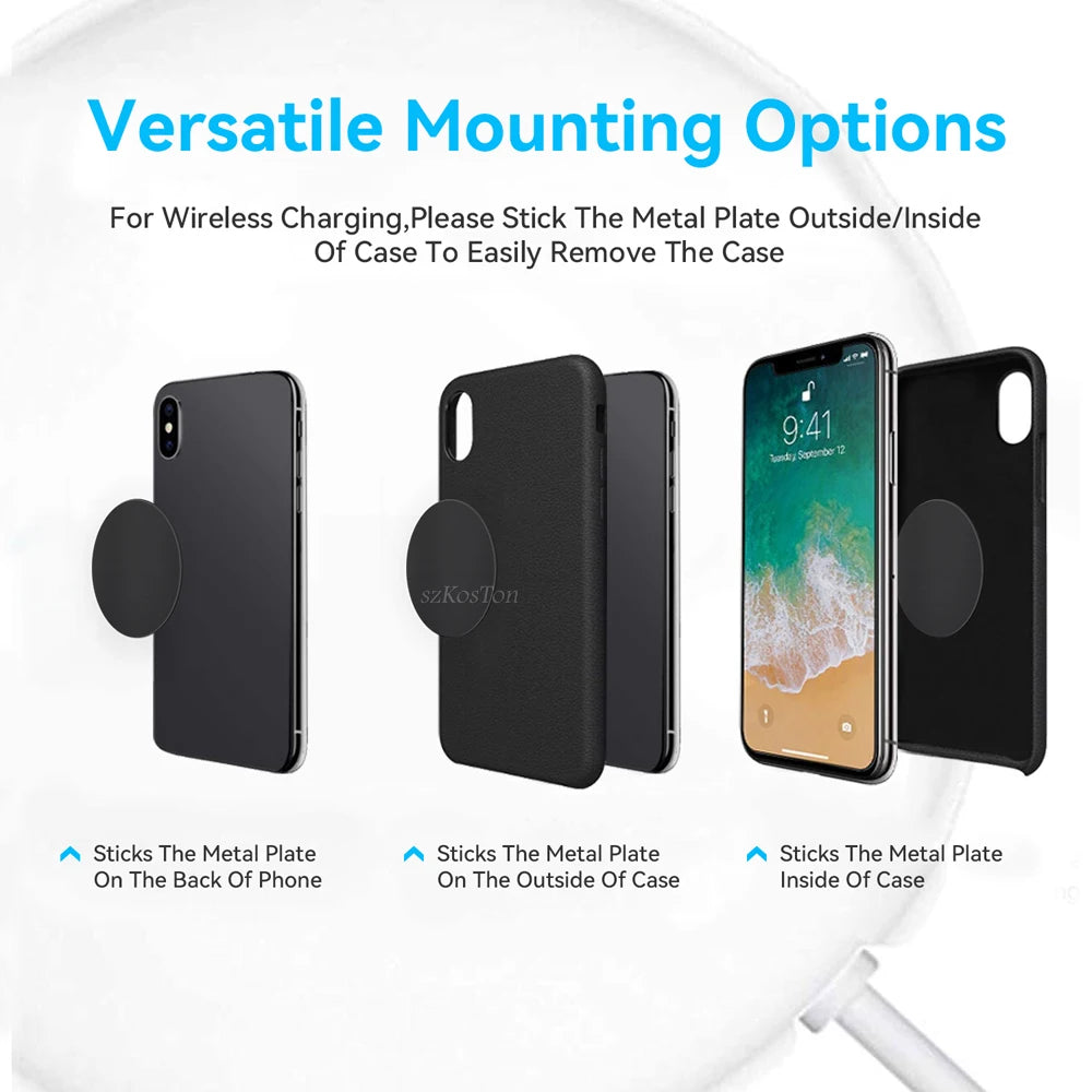 Round Metal Plate Disk Sticker for Magnetic Phone Holder close-up view