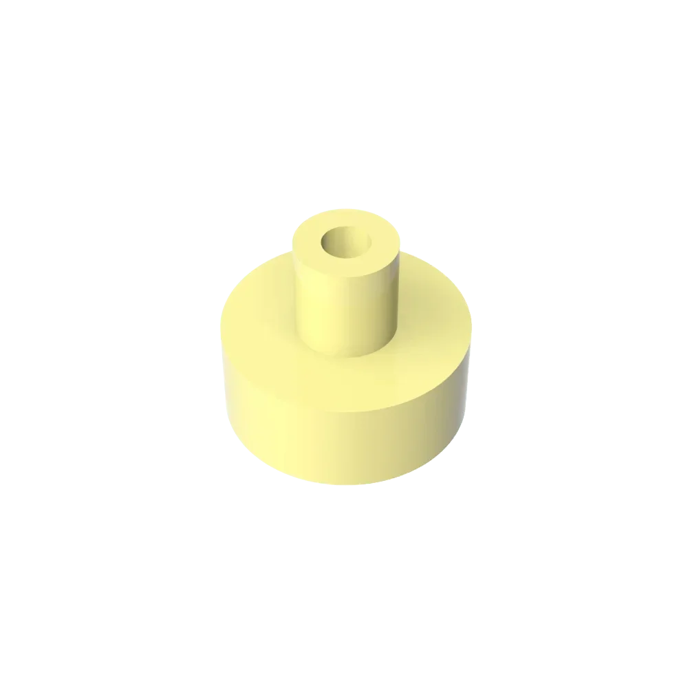 Gobricks Fliese Rund 1x1 mit Stange und Pin-Halter | Kompatibler Baustein