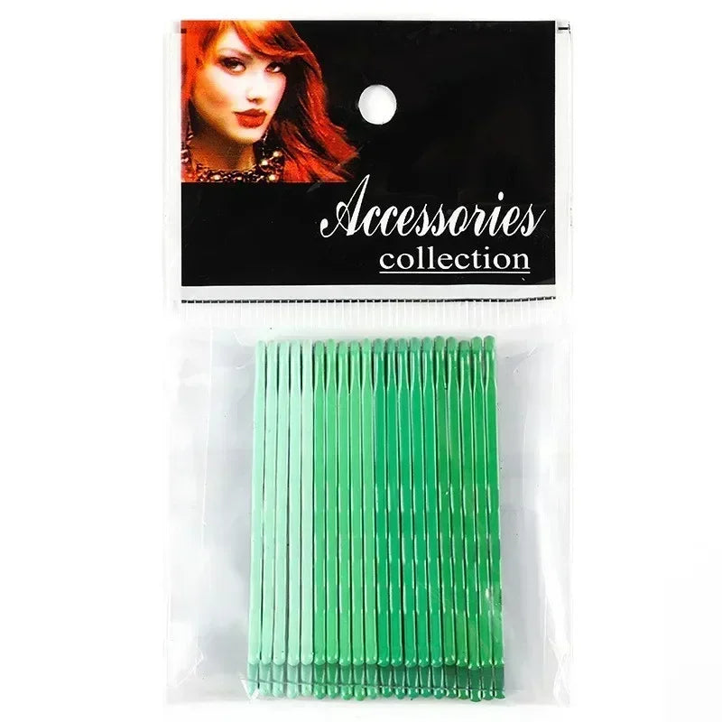 12/20pcs Solid Color Metal Hair Side Clips Curly Wavy Grips Bobby Pins Women Girls additional angle
