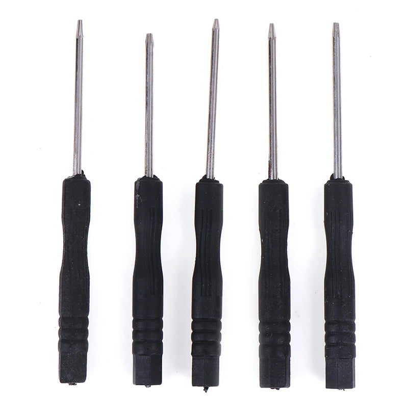 5Pcs Precision Torx Screwdriver Set T2 T3 T4 T5 T6 | Black Steel Mobile Phone Repair K close-up view