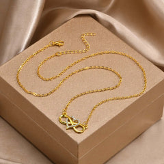 Infinity Heart Necklace for Women with Cubic Zirconia Anniversary Birthday Jewelry Gif close-up view