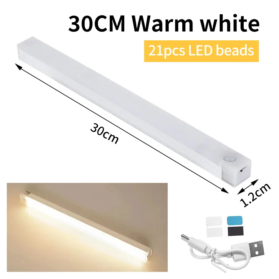 Rechargeable Motion Sensor LED Cabinet Light | Wireless Night Light for Kitchen, Stairca detail view