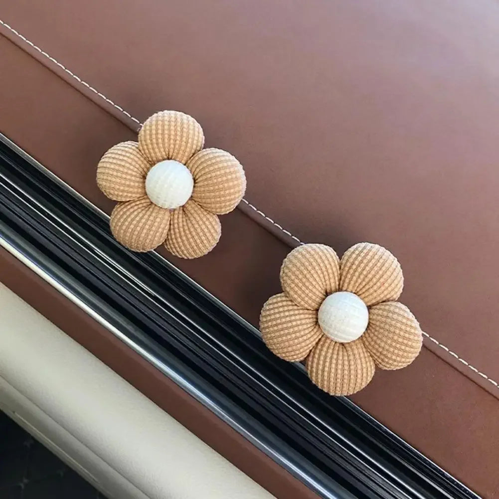 Sweet Flower Shaped Car Mini Hooks 2 Pcs