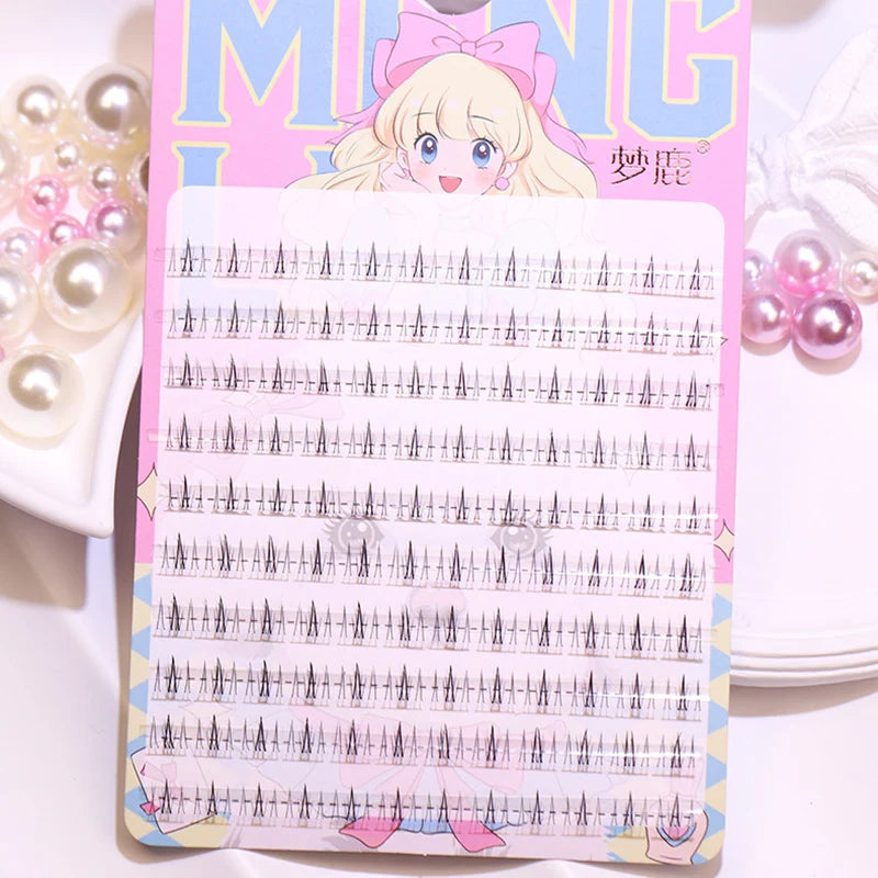 Menglu Natural Short Lower Lashes | Hand-Painted Style Fake Eyelashes lifestyle view
