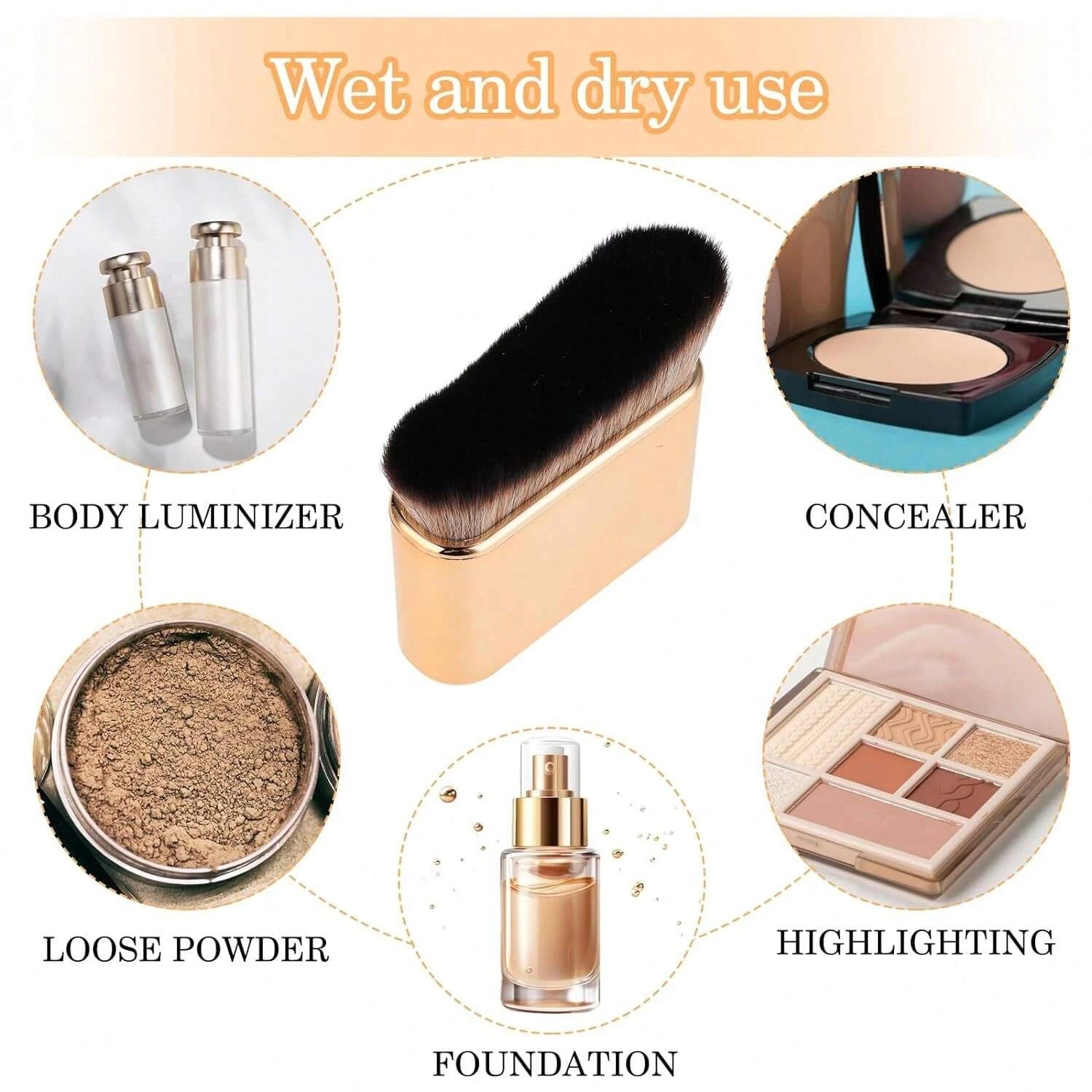 Self Tan Brush | Soft Body Makeup Brush for Face, Body & Legs lifestyle view