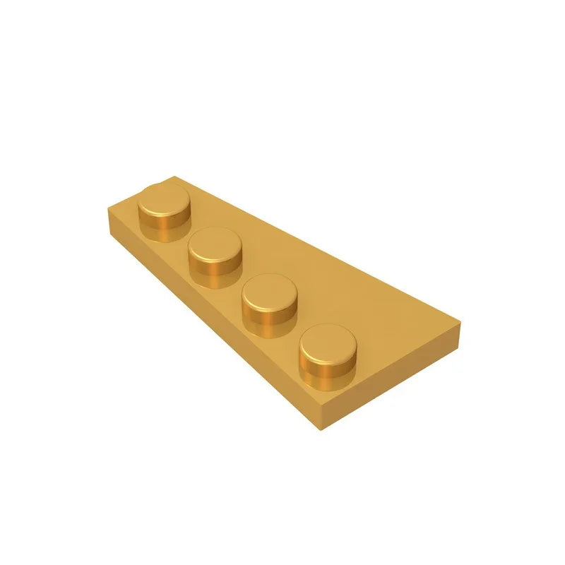 Gobricks GDS-549 Wedge Plate 4 x 2 Right | Building Block for Compatible DIY Sets close-up view