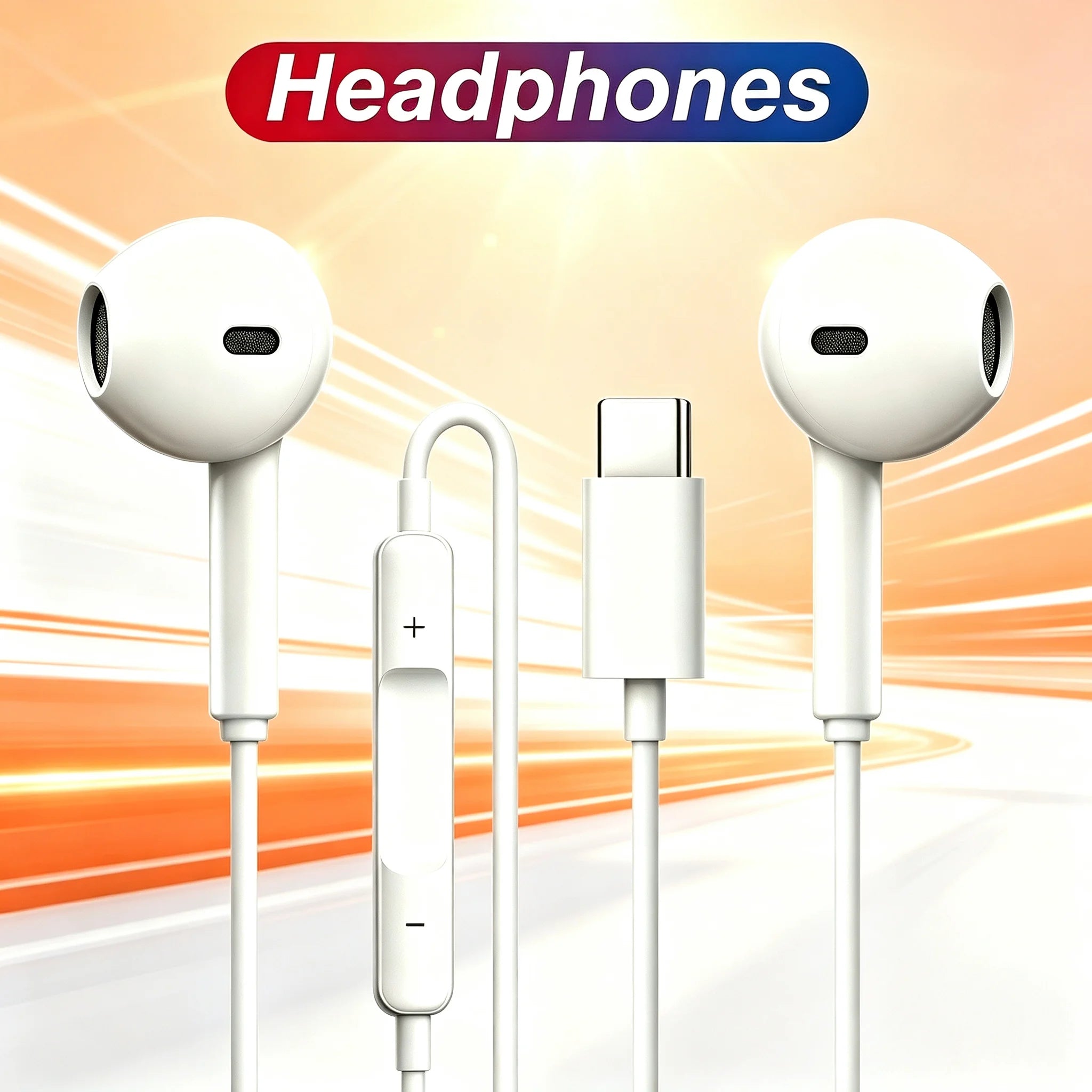 TypeC Wired Headphone Suitable For IPhone15 16 Earbuds Xiaomi 17 15 14 13 12 3.5MM AUX Redmi K40 Hua