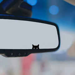 Black Cat Peeker Vinyl Decal alternate view