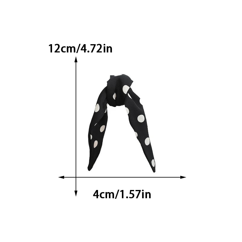 Black And White Polka Dot Bow Hair Clip for Women Elegant Daily Wear Ponytail Clip Fashion Girls Shark Clip Hair Accessories