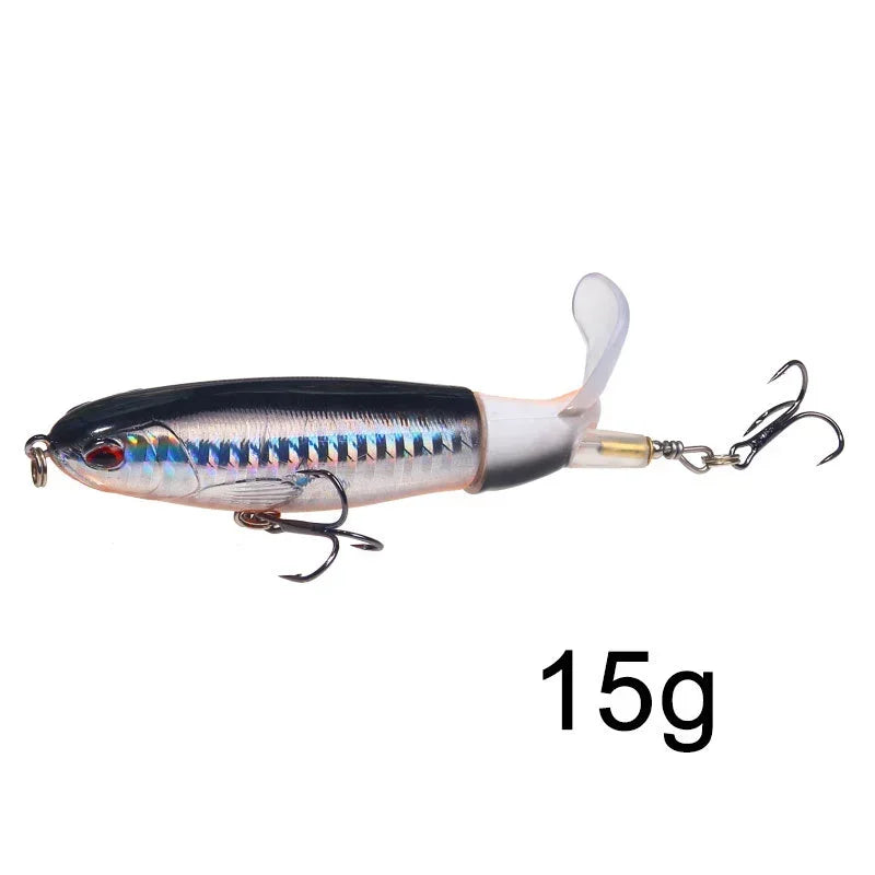 1 Pcs 10cm/14cm Topwater Fishing Lure Whopper Popper Artificial Bait Hard Plopper Soft close-up view
