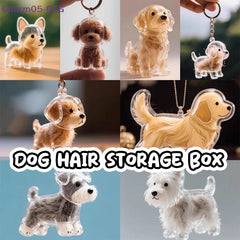 NEW Clear Puppy Hair Memorial Keepsake Capsule Pet's Dog Fur Container DIY Pendant Keychain Decor Pe