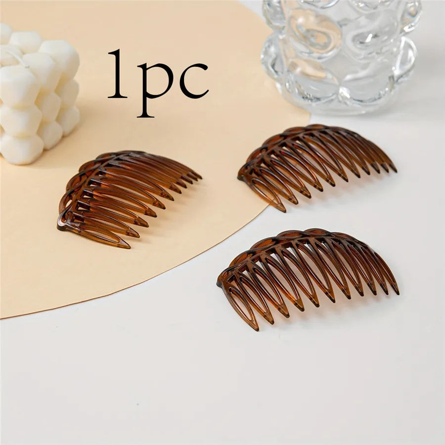 Teeth Plastic Hair Side Comb Vintage Twist Comb French Style Hair Clip Comb Hair Acce alternate view