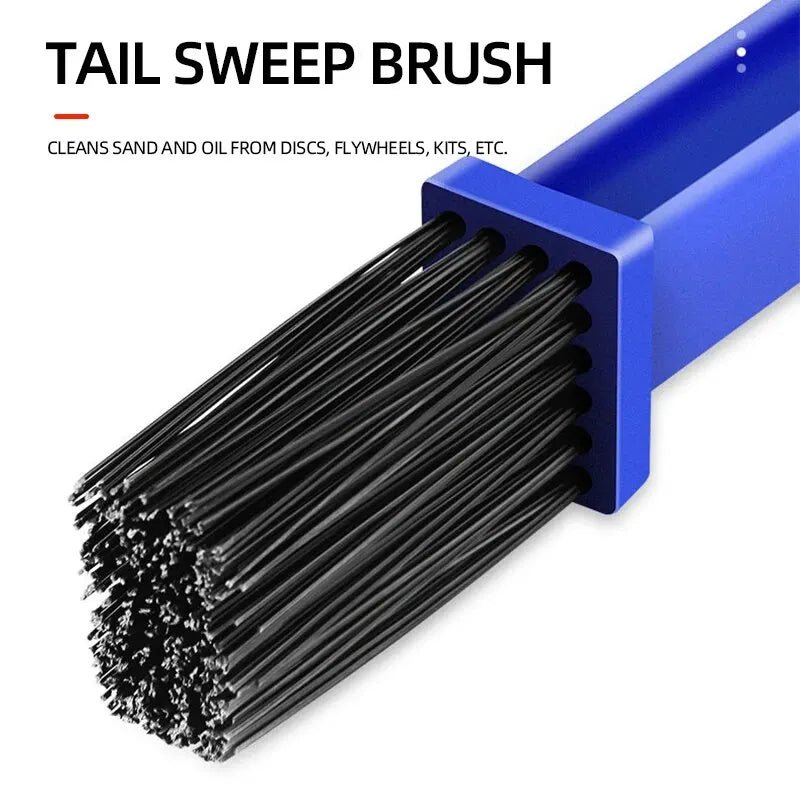 1pcs Motorcycle Bicycle Chain Cleaner Chain Brush for Mountain Road Motorbike Outdoor Cycling Flywheel Cleaning Tool Accessories