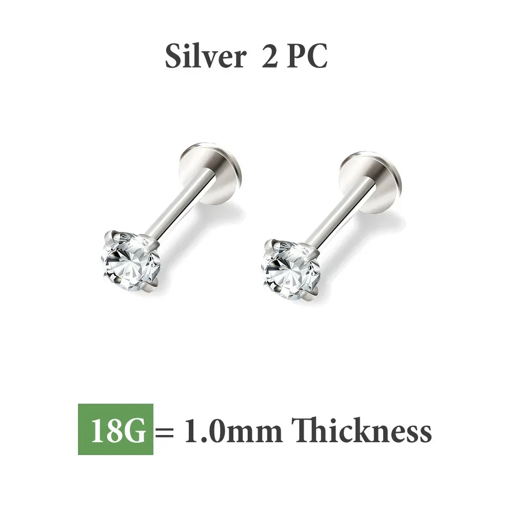 Mariasz Minimalist 1.0mm Stainless Steel Eearring Nose Stud Cartilage Piercing Jewelr alternate view
