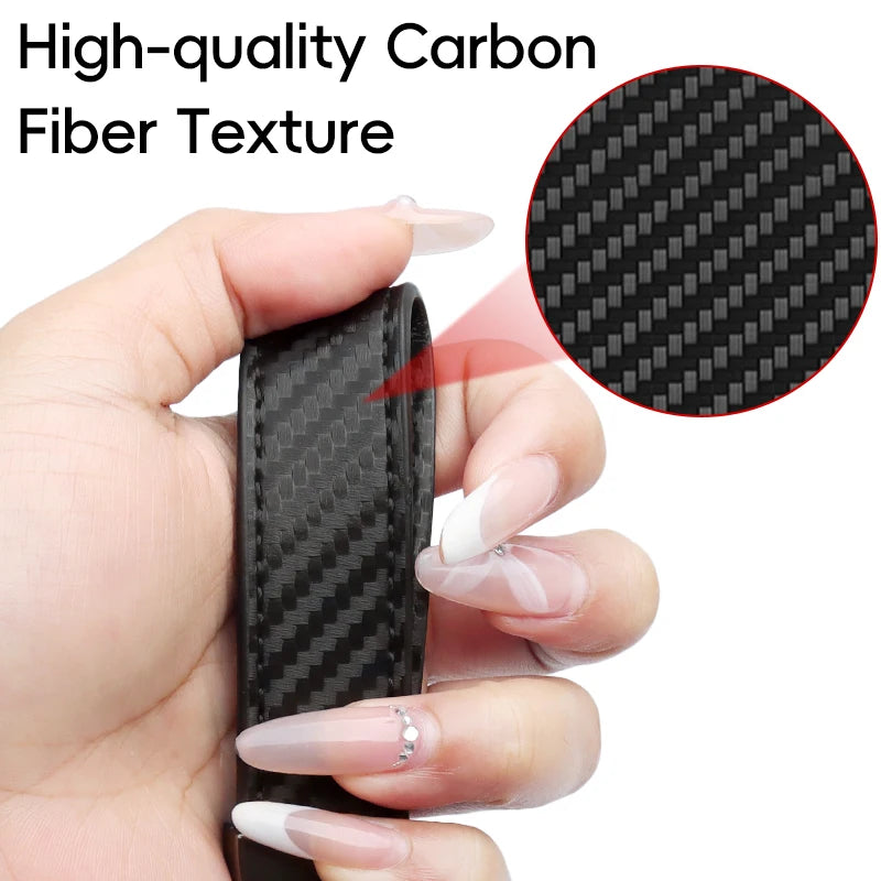 Carbon Fiber Car Key Chain Buckle Key Ring additional angle