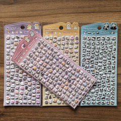 4-Pack Cute Mini Animal Pattern Stickers | Vibrant Stationery Decor Embellishments detail view