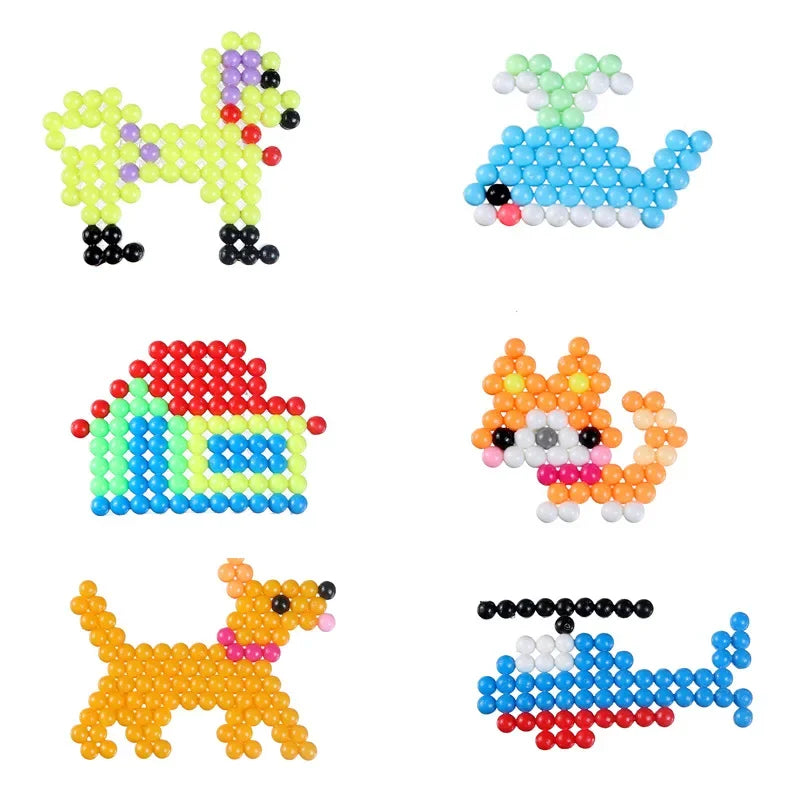 300PCS/Set Jewel Beads 3D Puzzle Toys for Children 6 Colors Refill Pack Water Sticky lifestyle view