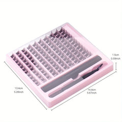 DIY Lash Extension Kit with Waterproof Strong Hold Lash Bond And Seal Lash Clusters Plus Eyelash Tweezers